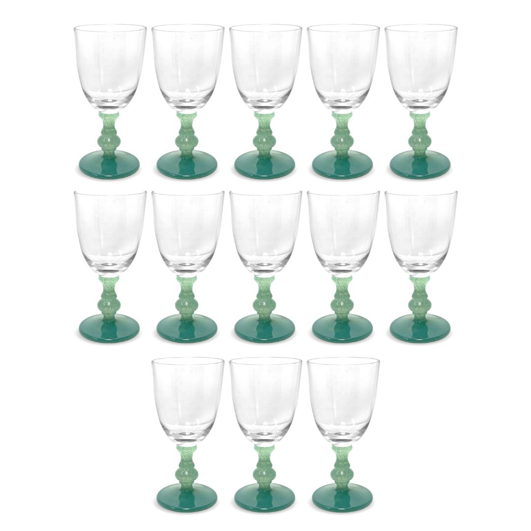 Villeroy & Boch Isabelle Green Stem 6 7/8" Goblets (13)