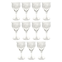 Tiffin-Franciscan "Adam Clear" Optic Crystal Water Goblets (11)
