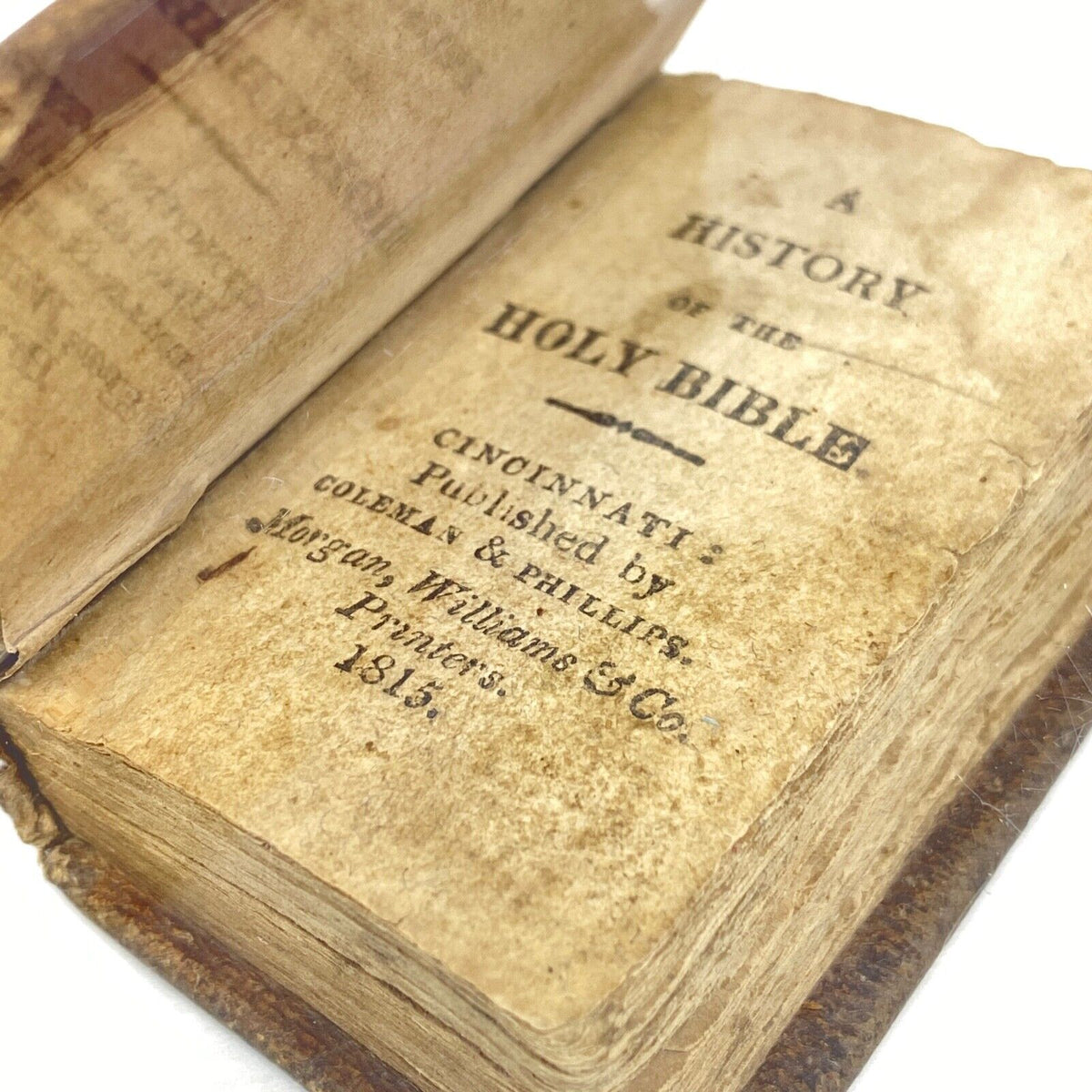 1815 Miniature History of the Holy Bible by Coleman & Phillips 1st Edition