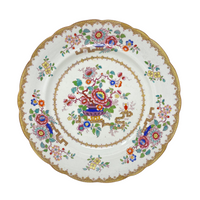 Ashworth Bros. Hanley Golden Chinoiserie Ironstone Dinner Plates (4)