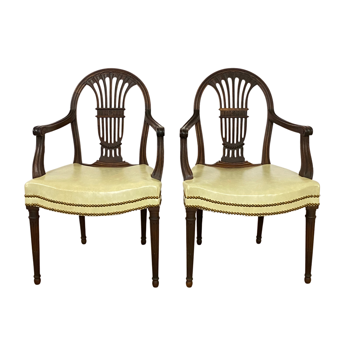 Restored Antique Handmade Louis XVI Style Dining Chairs (5)