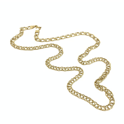 Sigma Italian 14K Gold 20" Double Link Chain Necklace