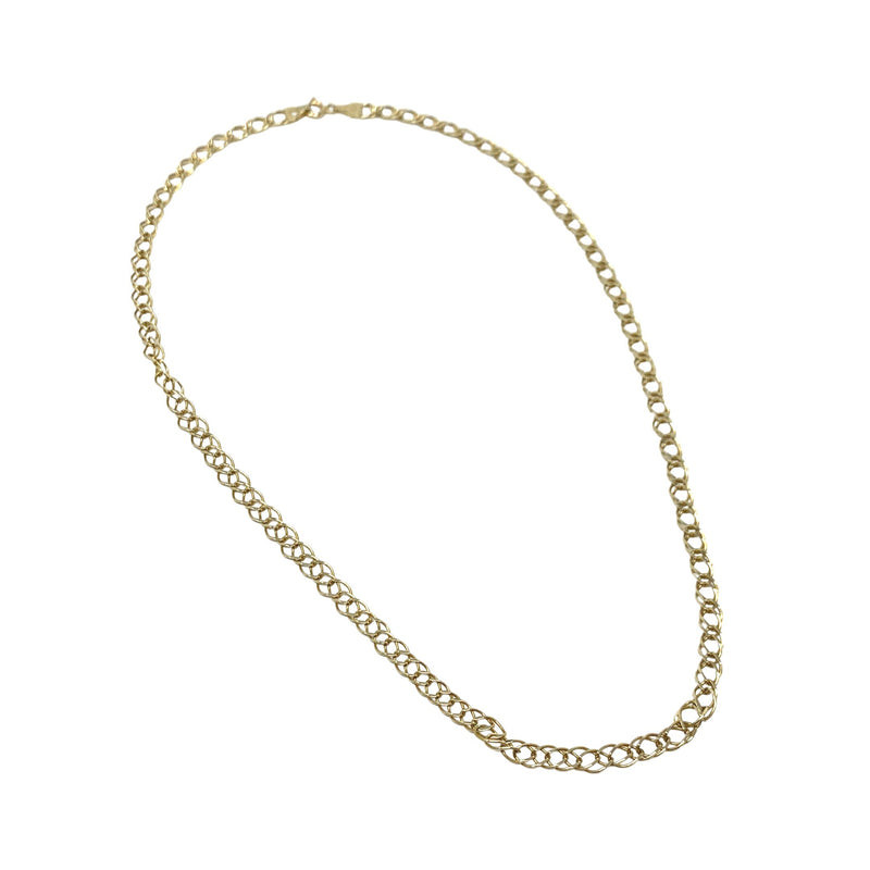 Sigma Italian 14K Gold 20" Double Link Chain Necklace