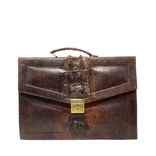 Vintage Genuine Alligator Skin Briefcase/ Attaché Case