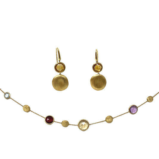 Marco Bicego Jaipur Color Collection 18K Gold Necklace & Earring Set