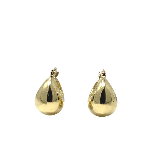 14K Gold Huggie Hoop Earrings