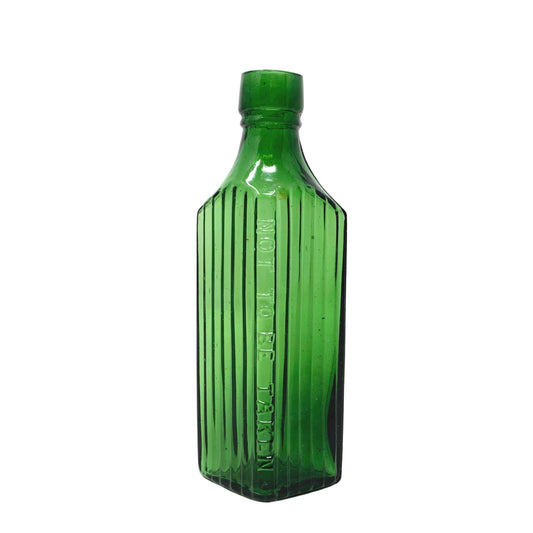 Antique Green Triangular Poison Bottle