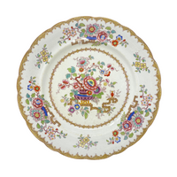 Ashworth Bros. Hanley Golden Chinoiserie Ironstone Dinner Plates (4)