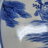 Japanese Blue & White Porcelain Imari Charger