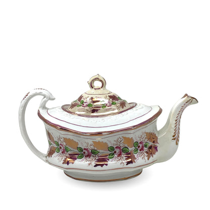 Antique Staffordshire Lusterware Teapot