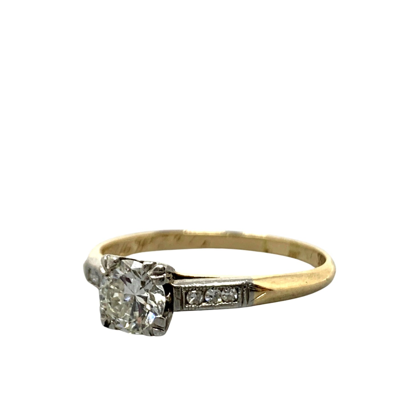 14K Gold Vintage .56TCW Diamond Engagement Ring