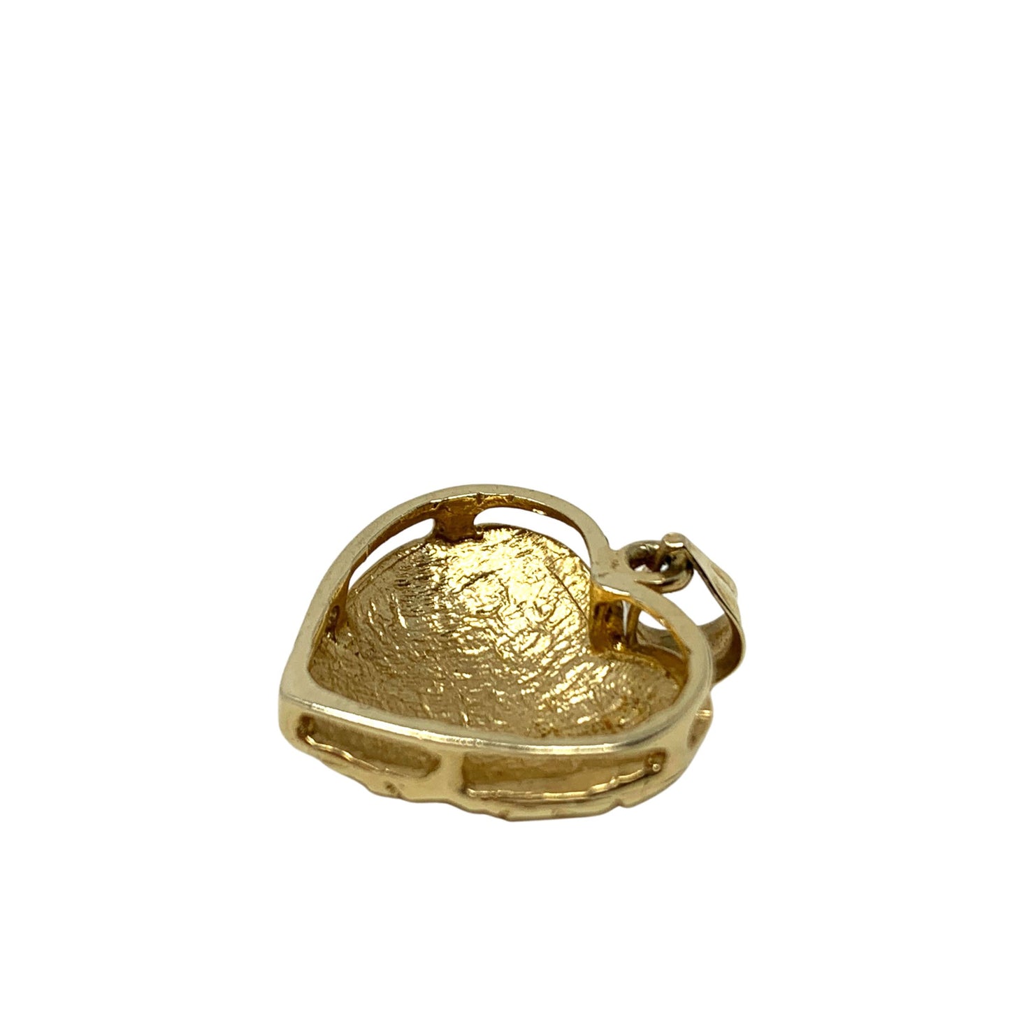 ZRW 14K Gold Diamond Cut Heart Pendant
