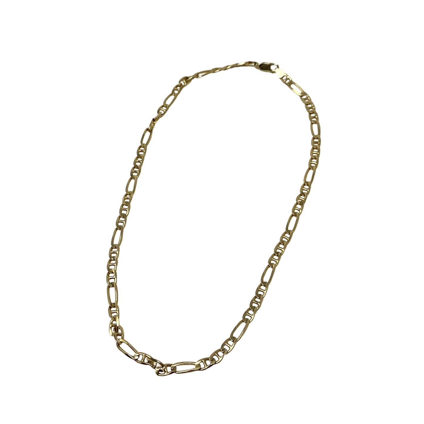 Milros 20" Italian 14K Gold Solid Figaro Chain Necklace