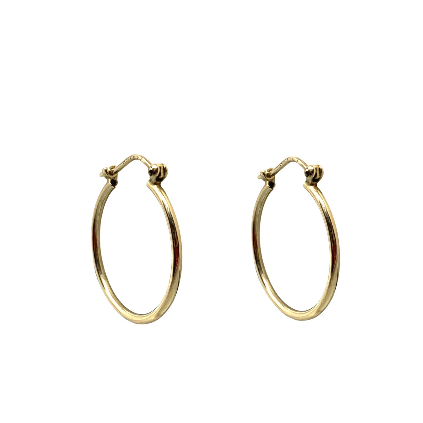 10K Gold 22mm Hoop Earrings
