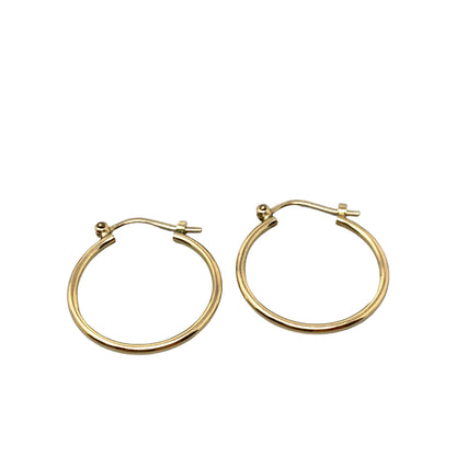 10K Gold 22mm Hoop Earrings