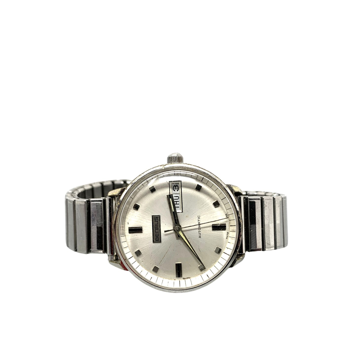 Benrus 1970's Stainless 7072-563 Automatic Day/ Date Watch