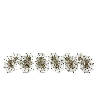 Silver Plated Spiderweb Place Card Holders (18)
