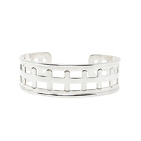 Cynthia Gale NYC GeoArt Handmade Sterling Geometric Modernist Cuff Bracelet