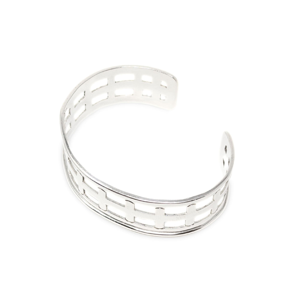 Cynthia Gale NYC GeoArt Handmade Sterling Geometric Modernist Cuff Bracelet