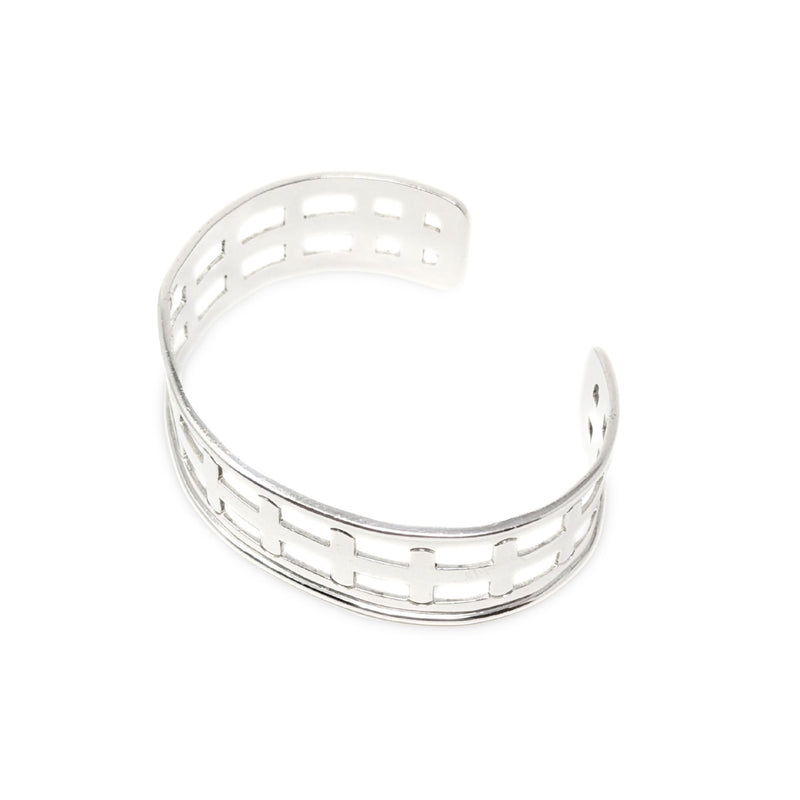 Cynthia Gale NYC GeoArt Handmade Sterling Geometric Modernist Cuff Bracelet