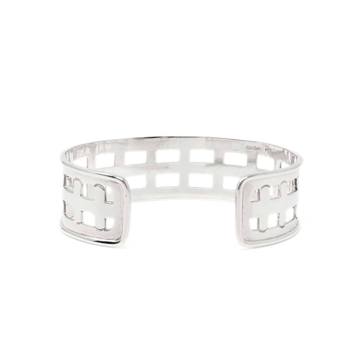 Cynthia Gale NYC GeoArt Handmade Sterling Geometric Modernist Cuff Bracelet