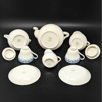 Wedgwood "Lavender on Cream" Shell Edge 8pc Coffee Set