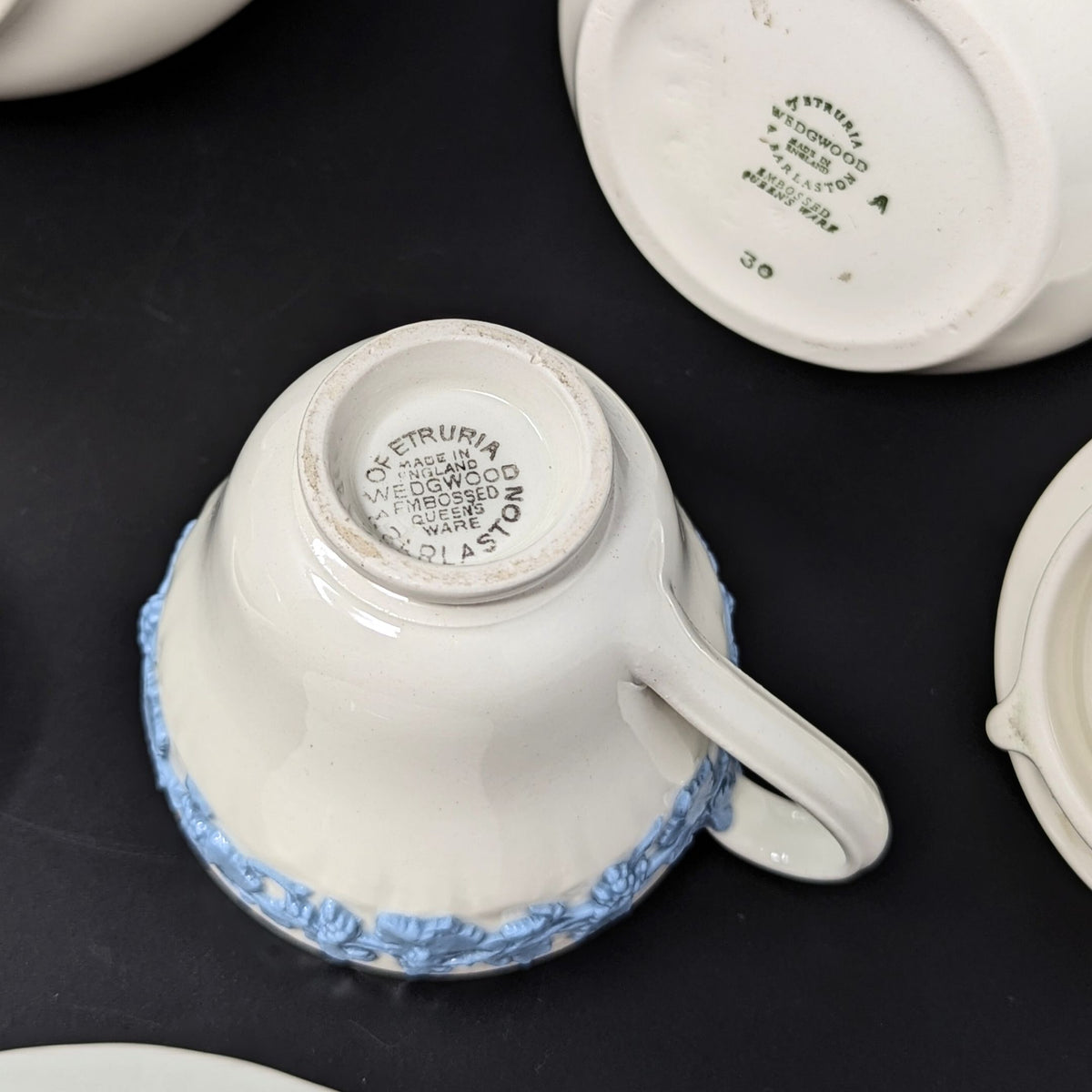 Wedgwood "Lavender on Cream" Shell Edge 8pc Coffee Set