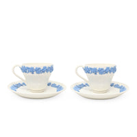 Wedgwood "Lavender on Cream" Shell Edge 8pc Coffee Set