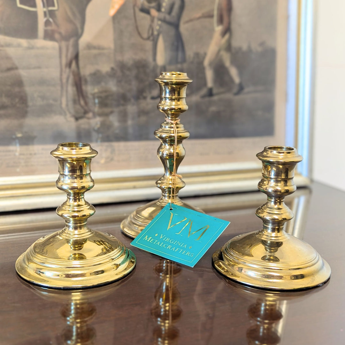 Virginia Metalcrafters Colonial Williamsburg "Sarah Coke" Candlesticks (Set of 3)