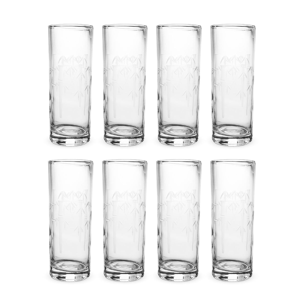 Sasaki "Bamboo" Mid-Century Tom Collins Glasses (Set of 8)