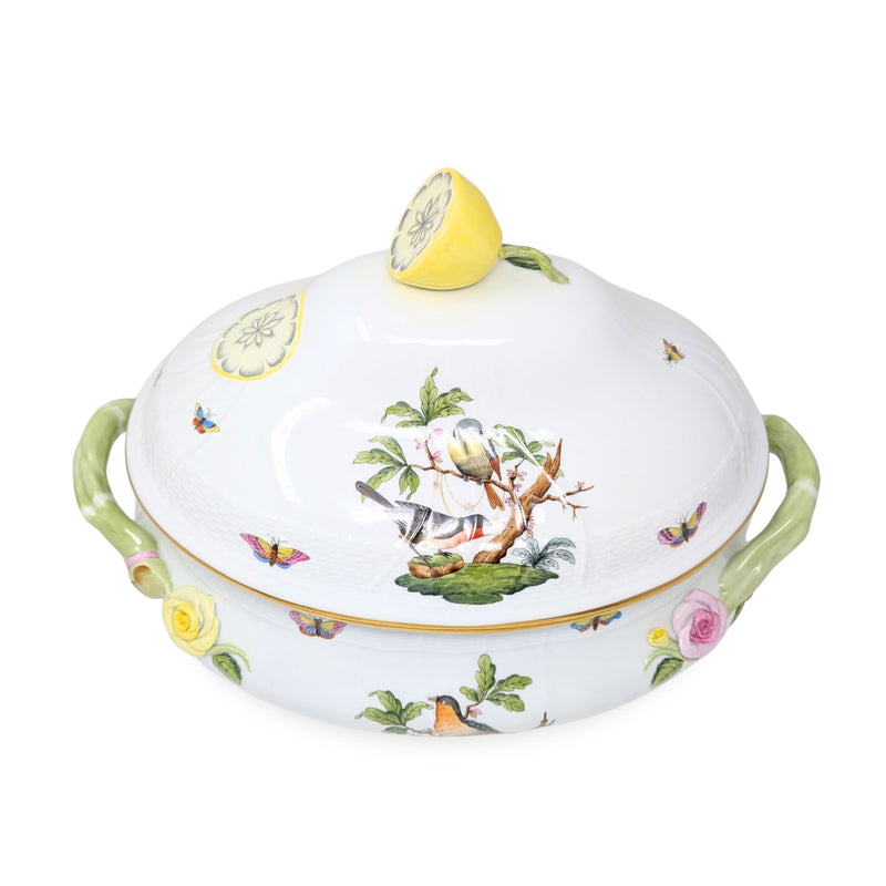 Herend "Rothschild Bird" Soup Tureen W/ Lemon Finial, #1003