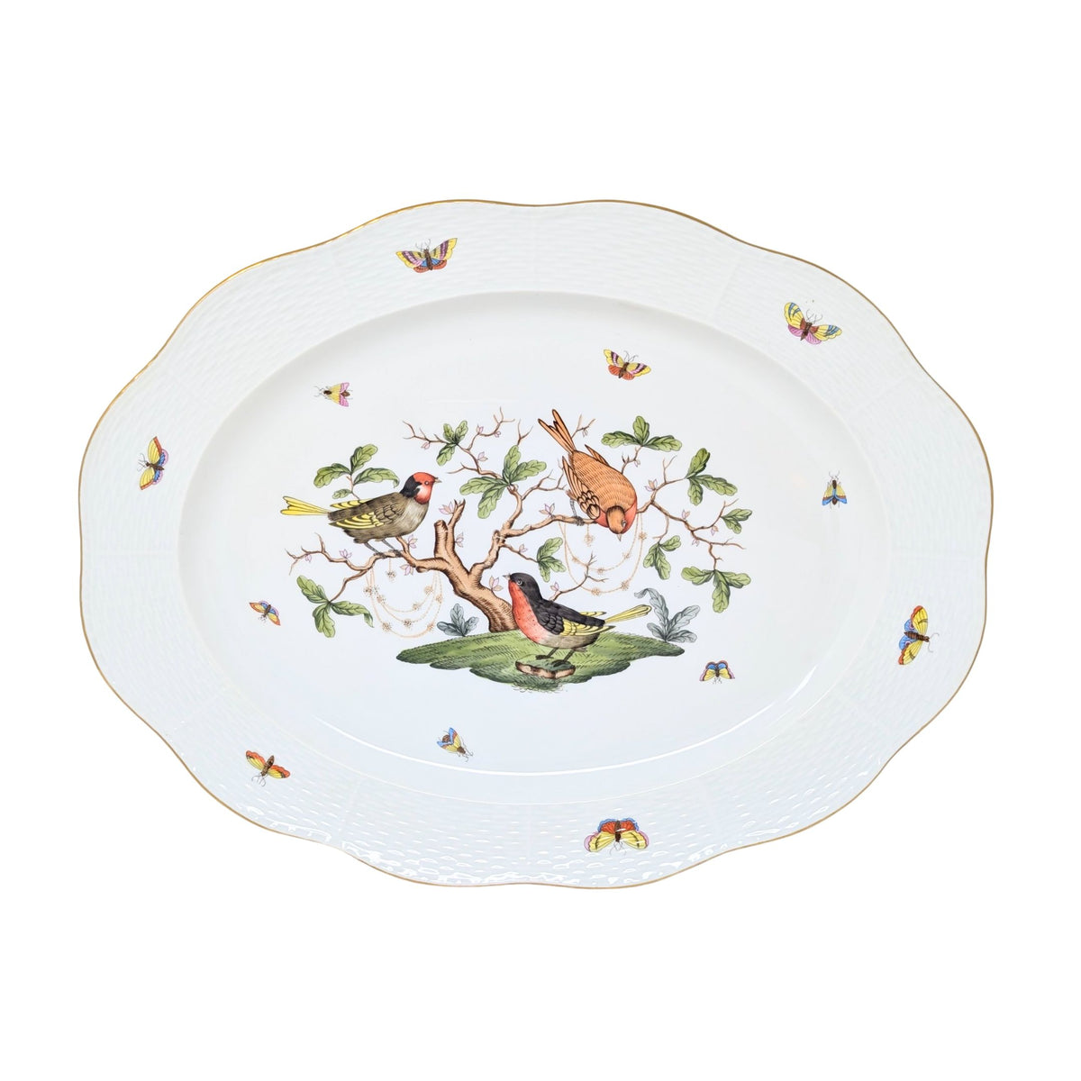 Herend "Rothschild Bird" 16" Platter