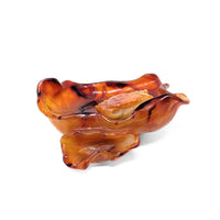 Chinese Carved Agate Lotus Leaf & Crab Brush Washer