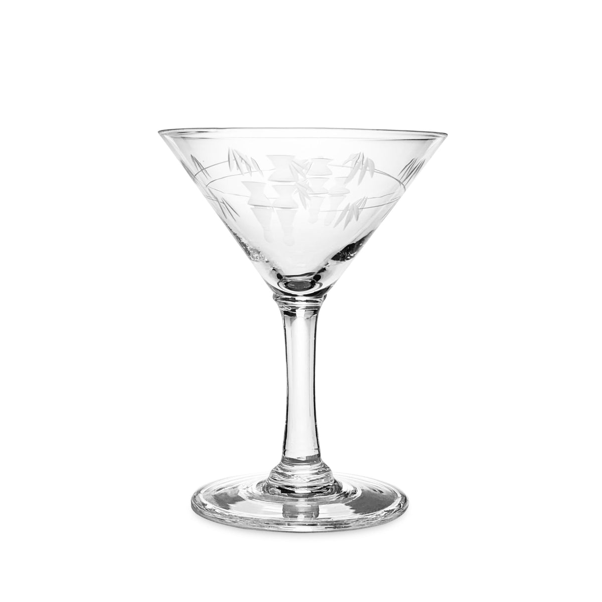 Sasaki "Bamboo" Mid-Century Liquor Cocktail Glasses (Set of 7)