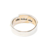 13K Two Tone Gold & Diamond Men’s Wedding Band - Size 10.75