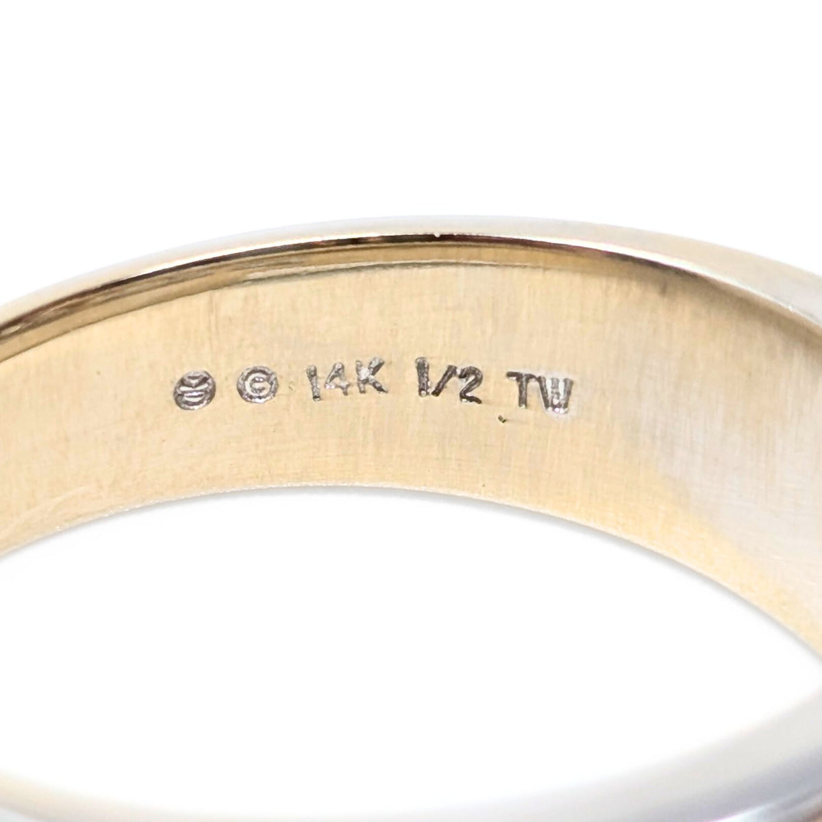 13K Two Tone Gold & Diamond Men’s Wedding Band - Size 10.75