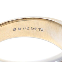 13K Two Tone Gold & Diamond Men’s Wedding Band - Size 10.75