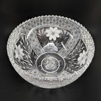 American Brilliant Period 14" Punch Bowl and Stand