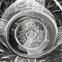 American Brilliant Period 14" Punch Bowl and Stand