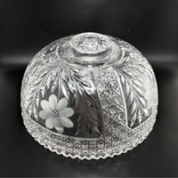 American Brilliant Period 14" Punch Bowl and Stand