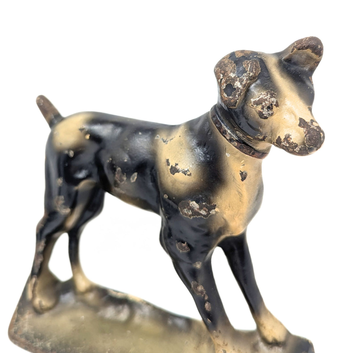 Antique Hubley Style Cast Iron Dog Door Stops / Bookends (Pair)