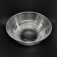 Art Deco Silver Overlay Pressed Glass Punch Bowl & 8 Punch Cups