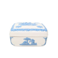 Wedgwood "Lavender on Cream" 2pc Vase & Box Dresser Set