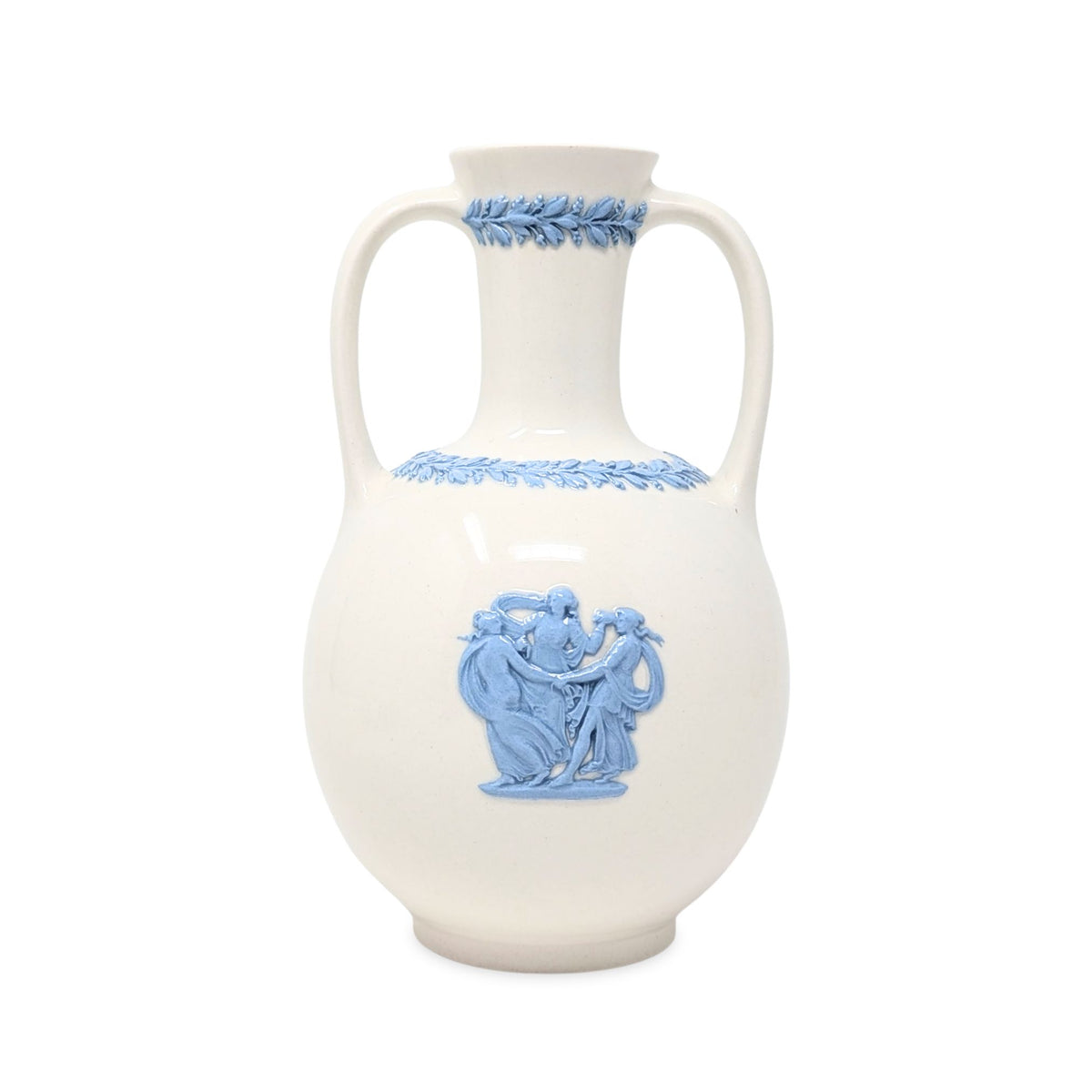 Wedgwood "Lavender on Cream" 2pc Vase & Box Dresser Set