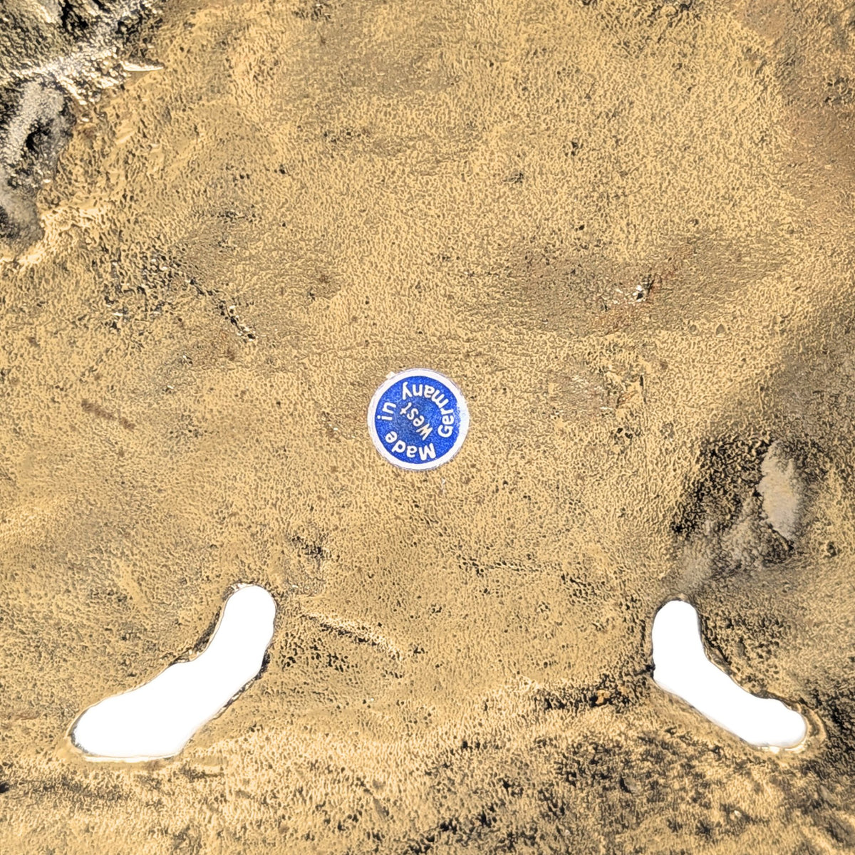 Vintage German Solid Brass Flower & Pheasant Door Stops (Pair)