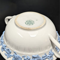 Wedgwood "Lavender on Cream" Shell Edge 12pc Flat Cream Soup Bowl & Saucer Set