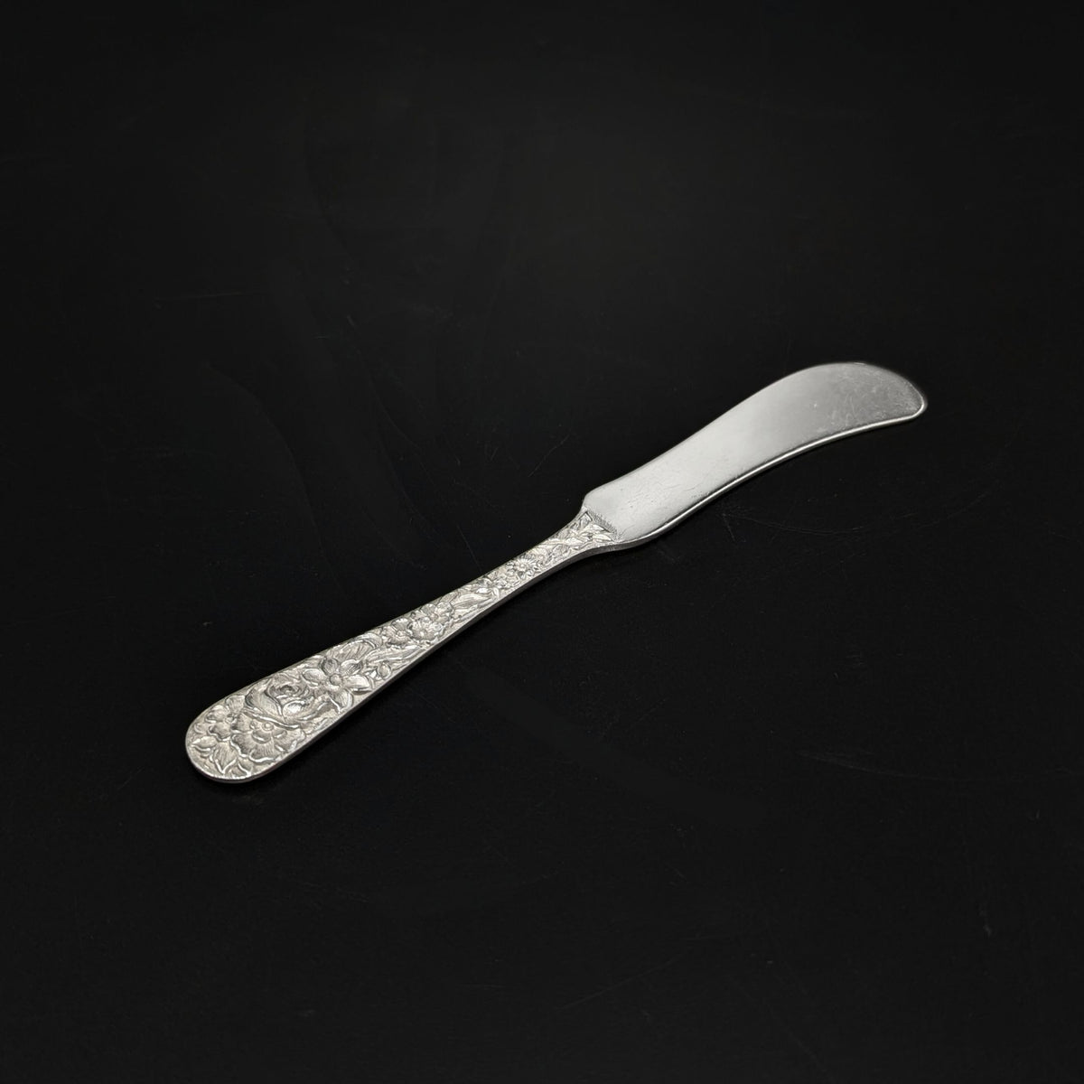 S. Kirk & Son "Repoussé" Sterling Silver Flat Butter Spreader