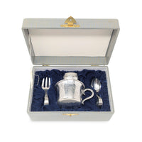 Vintage Japanese Sterling Silver 4pc Baby Set with Box