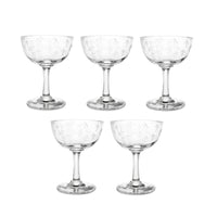 Sasaki "Bamboo" Mid-Century Champagne Glasses (Set of 5)