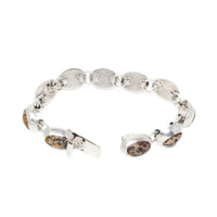 Vintage Sterling Leopard skin Jasper bracelet